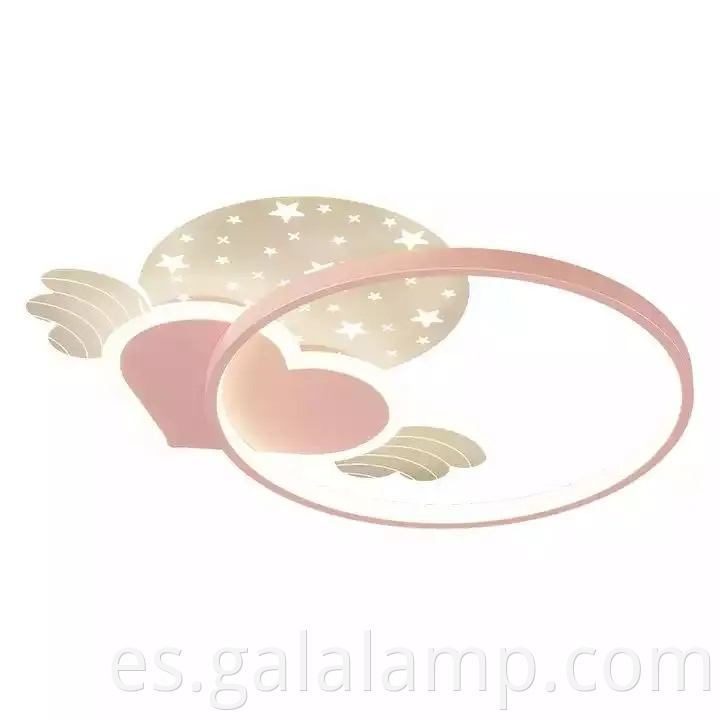 Luz de techo LED rosa elegante para decoración moderna del hogar